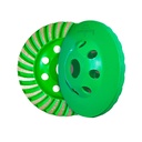 [AUS-870] COPA DE DIAMANTE TURBO COLOR VERDE DE 4-1/2 X 7/8 ECODIAM P/GRANITO Y MARMOL (LA MAS ECONOMICA DE LA LINEA)