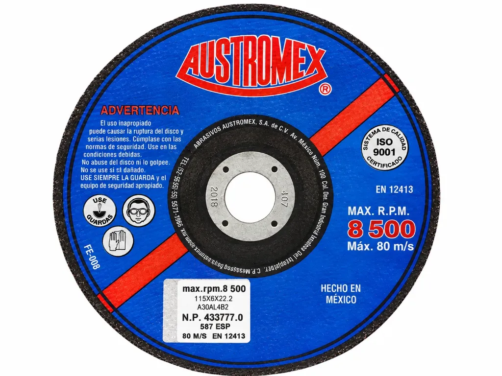 [AUS-587ESP] DISCO P/DESBASTE ALUMINIO 7 X 1/4 X 7/8 (F.E)