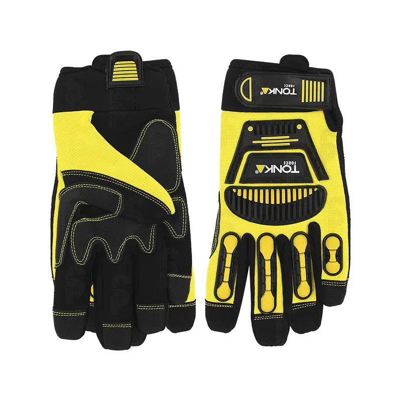GUANTE ANTI-IMPACTO CON RESPALDO DE SPANDEX Y PROTECCIÓN DE GOMA TPR TKA-GCI2022