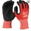 GUANTES ANTICORTE NIVEL 1 BAÑADOS EN NITRILO XL