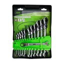 JUEGO DE 12 LLAVES COMBINADAS MM CON MATRACA DE 8 A 19 MM C/ESTUCHE JBM-51318