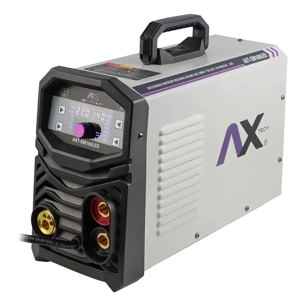 [AXT-EM160LED] SOLDADORA INVERSOR MIG/MAG, ELECTRODO Y TIG LIFT, 160 AMPS CON PANTALLA LED BIVOLTAJE