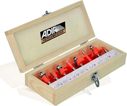 JUEGO DE 8 BROCAS PARA ROUTER PROFESIONAL C/ESTUCHE