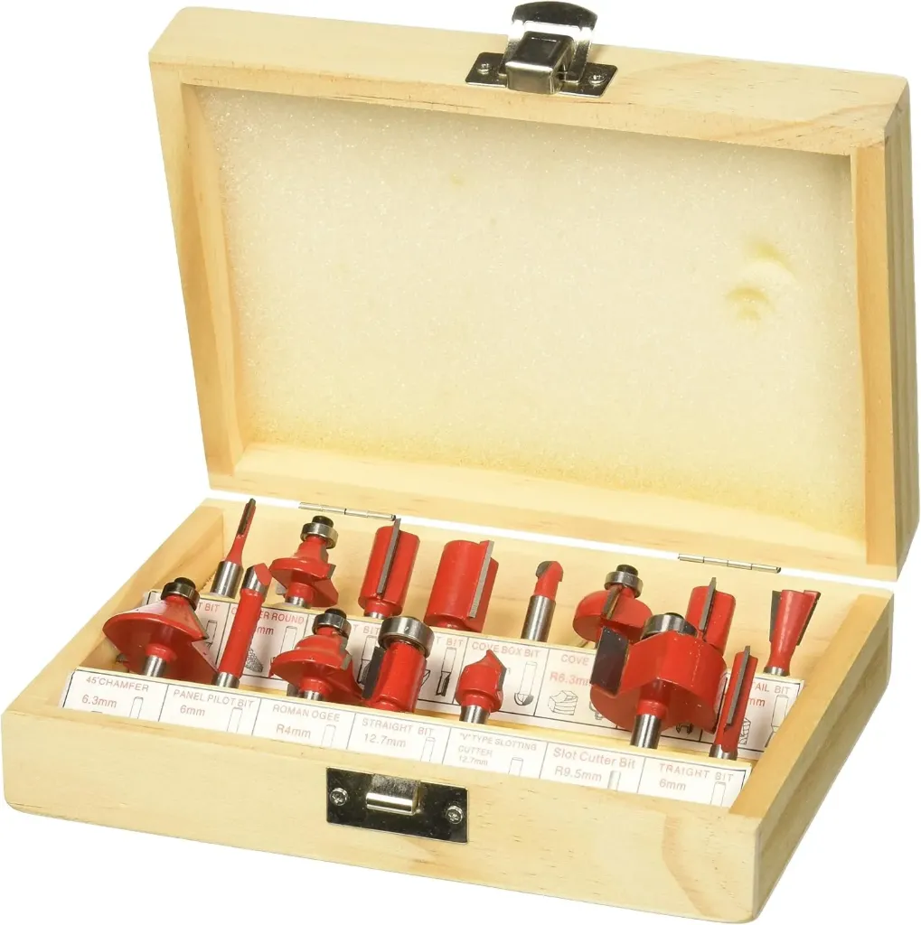 JUEGO DE 15 BROCAS PARA ROUTER PROFESIONAL C/ESTUCHE