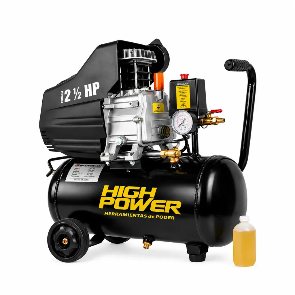 COMPRESOR DE 2.5 HP 25 LITROS HIG-COM-2518